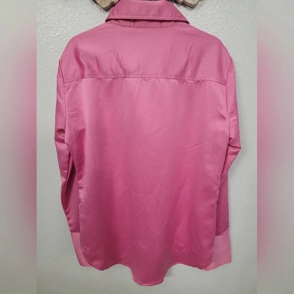 NWT Zara Deep Cuff Heavy Satin Effect Shirt - Picture 7 of 8